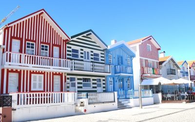 Maisons colorées à Aveiro au Portugal